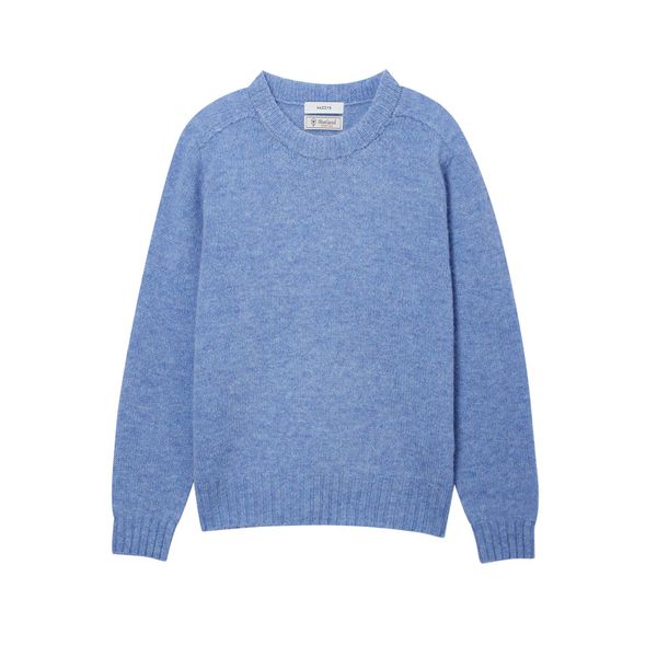 (ヘッジスレディース) 24FW シャギードッグクルーネックセーターブルー HSSW4D920B2