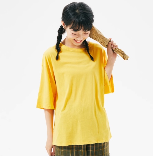 レディース トップス 半袖 かわいい シンプル こなれ感 ラフ ルーズ 部活 デート お出かけ プール 公園 女子会 コーデ 楽ちん