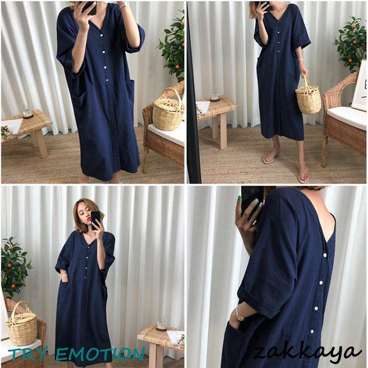 シャツワンピース レディース 40代 半袖 ワンピース 春 夏 無地 ワンピース マキシワンピース オシャレ 着痩せ 大きいサイズ 韓国風 30代 50代