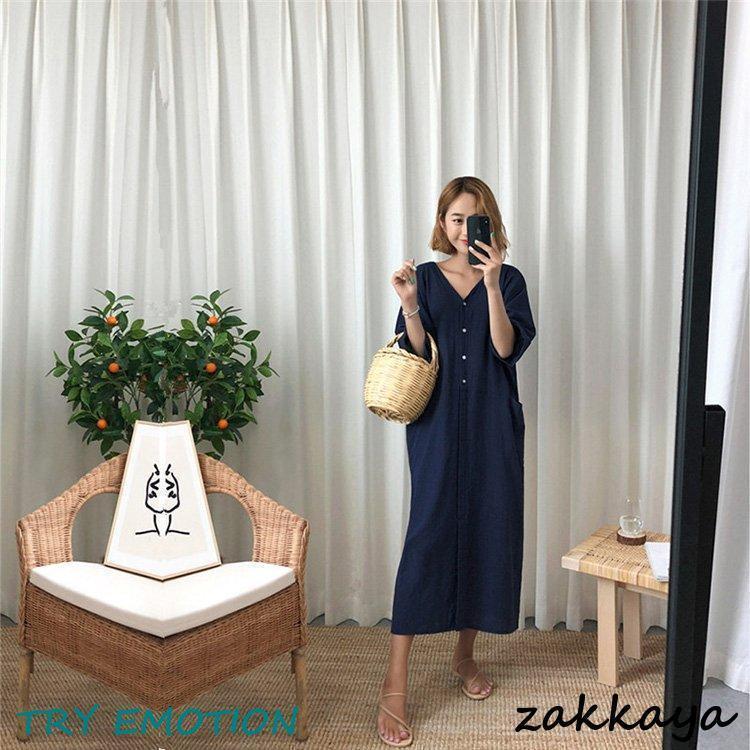 シャツワンピース レディース 40代 半袖 ワンピース 春 夏 無地 ワンピース マキシワンピース オシャレ 着痩せ 大きいサイズ 韓国風 30代 50代