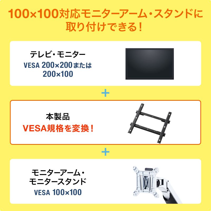 （まとめ買い）VESA変換金具 CR-LAVESA200 [x3]