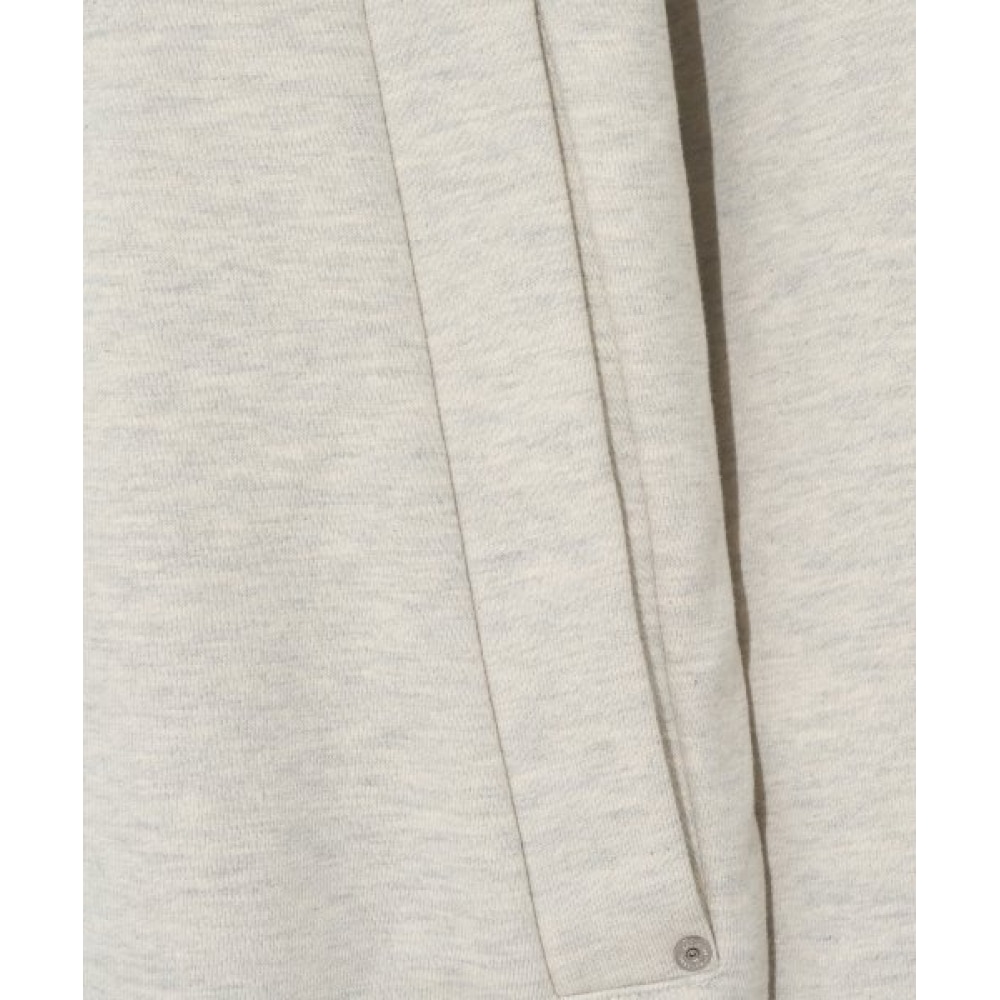 テオコットンオールデイフーディージップアップメランジアイボリー テオコットンオールデイフーディージップアップメランジアイボリー