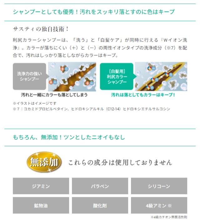 Sastty 自然派clubサスティ 利尻カラーシャンプー (ブラック) 500ml 大容量サイズ