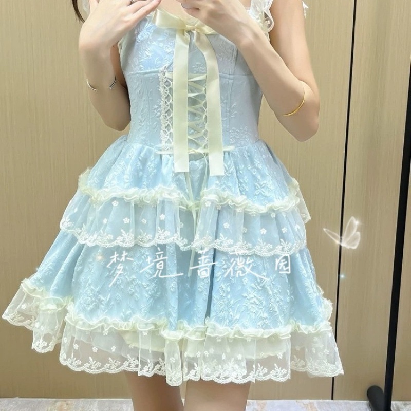 【急速発送】ロリータのかわいいケーキワンピース夏のポンポンスカートLoプリンセススカートウエストを収めてすっきりショート丈に秋の万能アイテム 【急速発送】ロリータのかわいいケーキワンピース夏のポンポンスカートLoプリンセススカートウエストを収めてすっきりショート丈に秋の万能アイテム