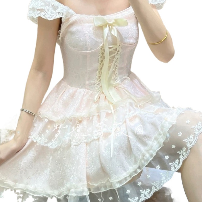 【急速発送】ロリータのかわいいケーキワンピース夏のポンポンスカートLoプリンセススカートウエストを収めてすっきりショート丈に秋の万能アイテム 【急速発送】ロリータのかわいいケーキワンピース夏のポンポンスカートLoプリンセススカートウエストを収めてすっきりショート丈に秋の万能アイテム