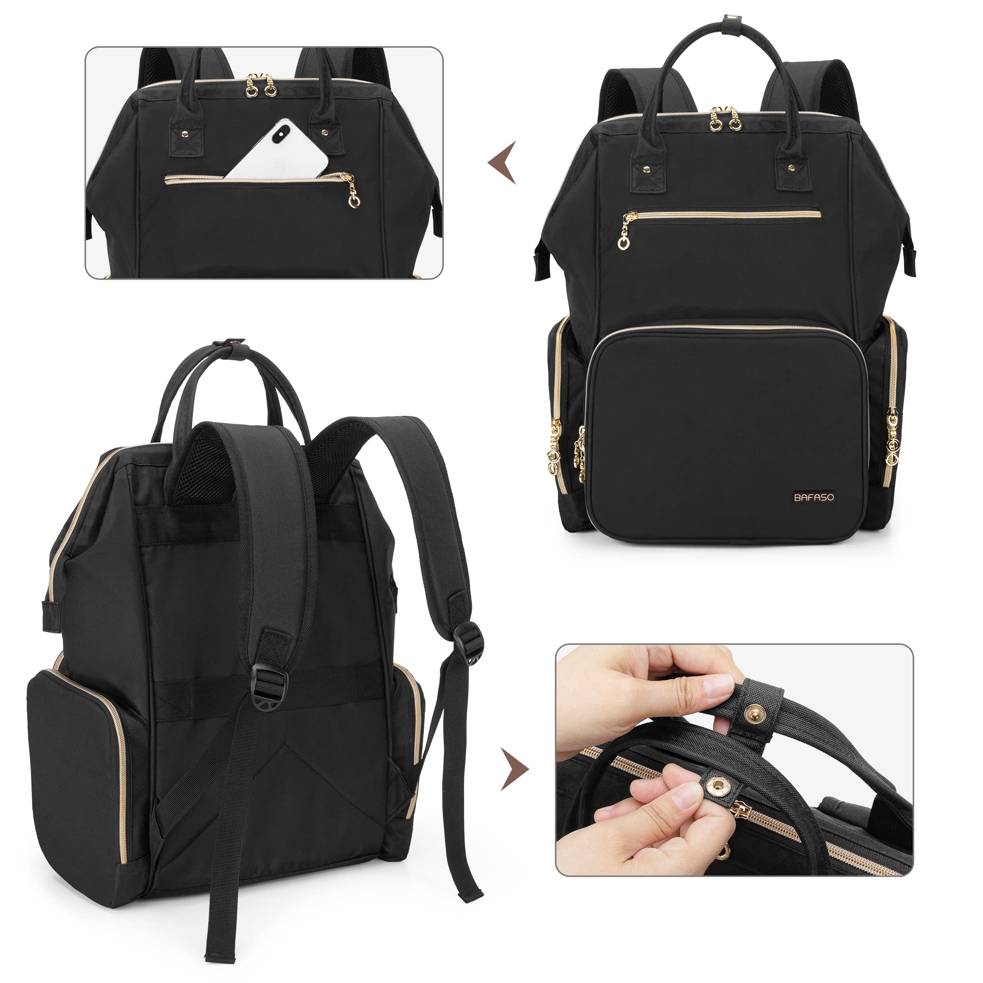 BAFASO マニキュア収納 リュック 56ボトル用 ネイルライト ネイル道具 収納 3WAY 持ち運び 黒 BAFASO マニキュア収納 リュック 56ボトル用 ネイルライト ネイル道具 収納 3WAY 持ち運び 黒