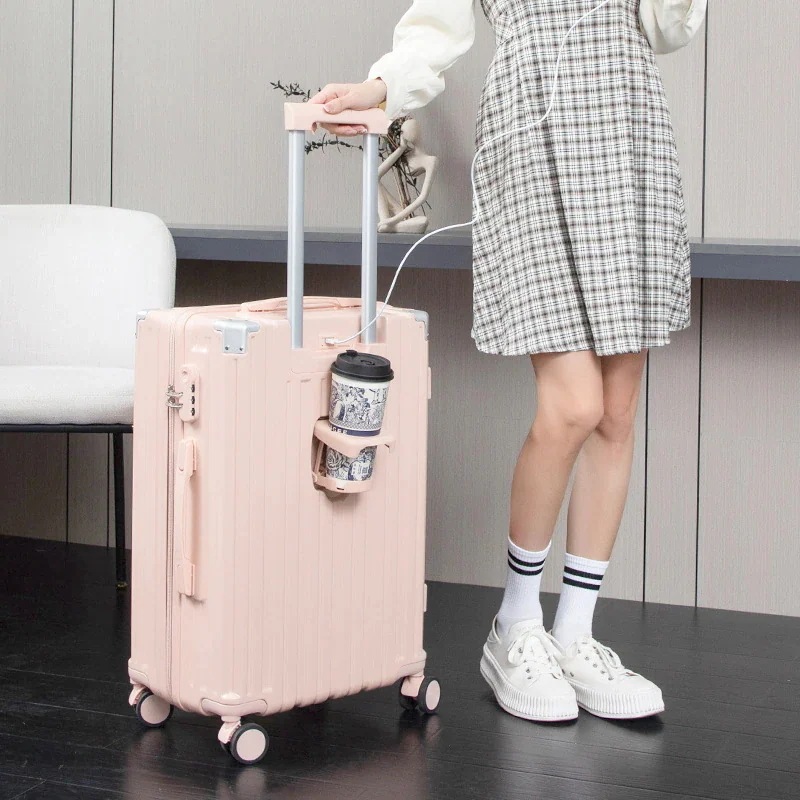 【本日限定収納ポーチ付き】スーツケース キャリーケース 機内持ち込み Sサイズ/Mサイズ/Lサイズ 多機能スーツケース USBポート付き 充電口 カップホルダー付き 超軽量 大容量