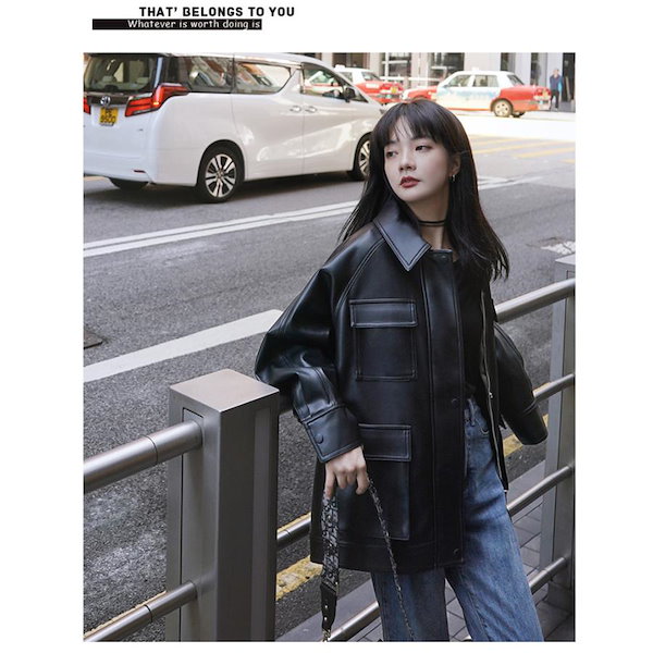 Qoo10] レザージャケット レディース ライダース