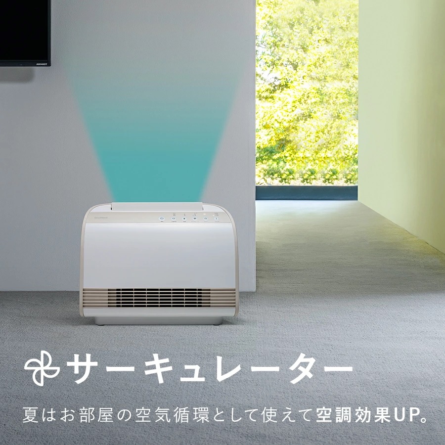 【公式】アウトレット品 箱不良CD-T2274 衣類乾燥機能付 W送風セラミックヒーター ドライヒート暖房器具 衣類乾燥 部屋干し サーキュレーター 除湿 湿気対策 1200W 電気ヒーター 速乾