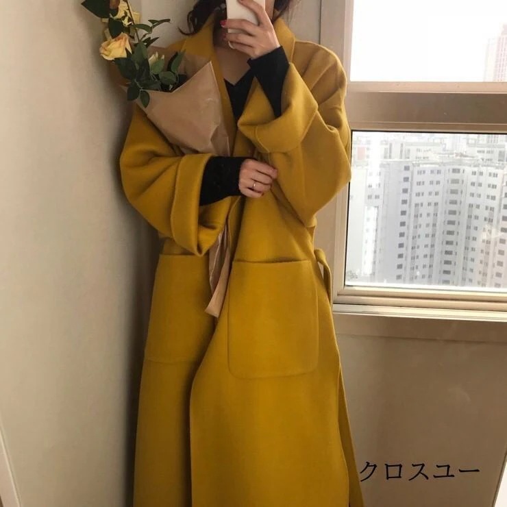 チェスターコート レディース ロング丈 ウール混んコート アウター 無地 体型カバー ゆったり お洒落 上品 通勤 二次会 コーデ 代 代