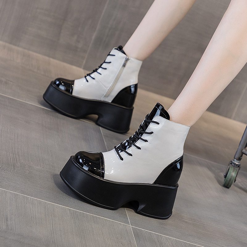 ブーツ レディース 厚底 ショートブーツ レースアップブーツ ヒール11cm 厚底 ショート ブーツ/卒業式袴ブーツ エンジニアブーツ ブーツ 編み上げブーツ スクエアトゥ 厚底ブーツレディース シ ブーツ レディース 厚底 ショートブーツ レースアップブーツ ヒール11cm 厚底 ショート ブーツ/卒業式袴ブーツ エンジニアブーツ ブーツ 編み上げブーツ スクエアトゥ 厚底ブーツレディース シ