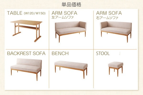 コンパクトリビングダイニングシリーズ [Roche]ロシェ バックレストソファ単品 ブラウン