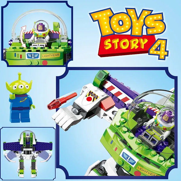 レゴ トイ ストーリー バズ ライトイヤー メカ エイリアン 子供用パズル 組み立てブロック 男の子のおもちゃ