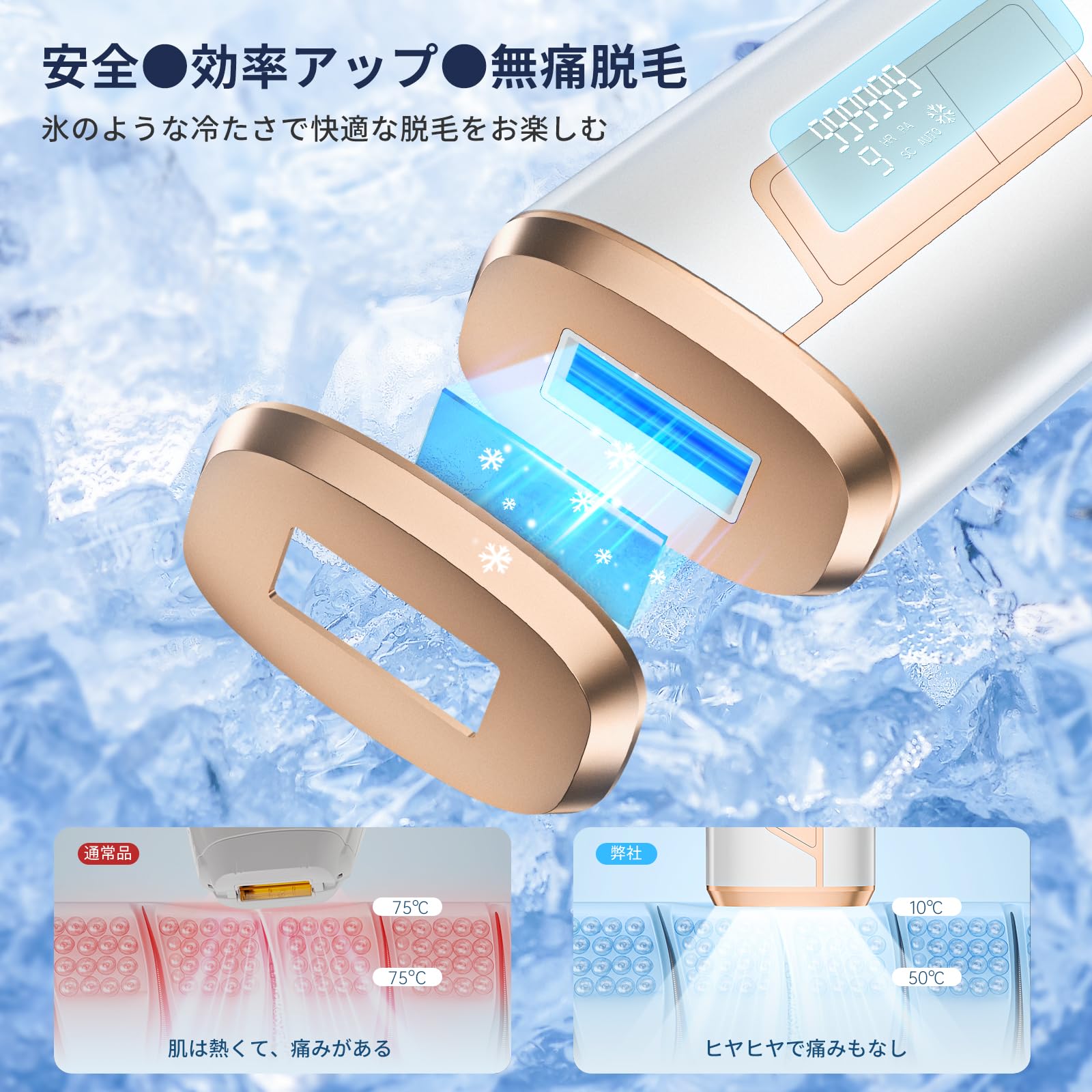 YUNDOO 脱毛器 サロン級 レディース メンズ VIO対応 光脱毛 99万発