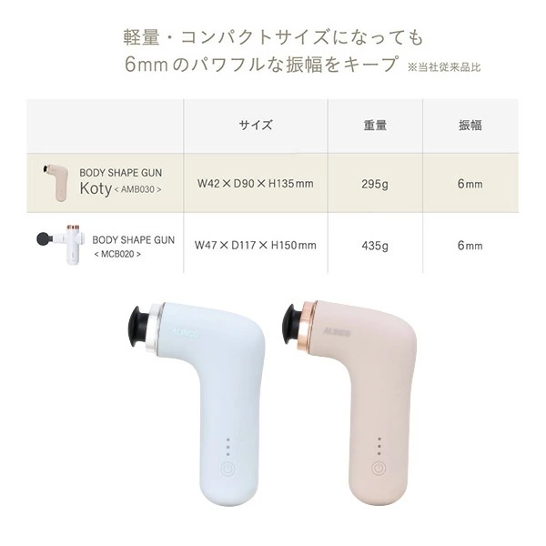ボディシェイプガン コッティ アタッチメント4種類 防水 IPX6 コードレス 充電式 小型 AMB030