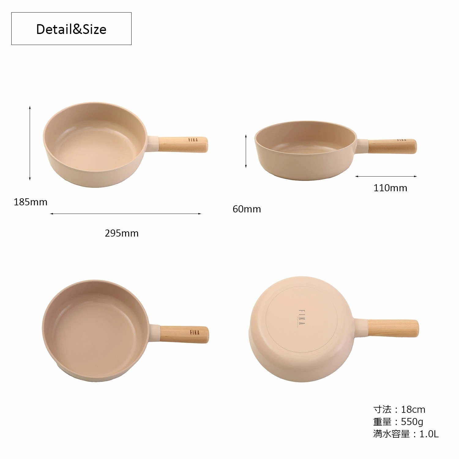 【FIKA公式店】FIKA ピーチピンク フライパン 18cm セラミック くっつかない 木製ハンドル IH 対応 ガス コンロ 対応 韓国ブランド アルミ おしゃれ 可愛い 綺麗 北欧 デザイン ピ 【FIKA公式店】FIKA ピーチピンク フライパン 18cm セラミック くっつかない 木製ハンドル IH 対応 ガス コンロ 対応 韓国ブランド アルミ おしゃれ 可愛い 綺麗 北欧 デザイン ピ