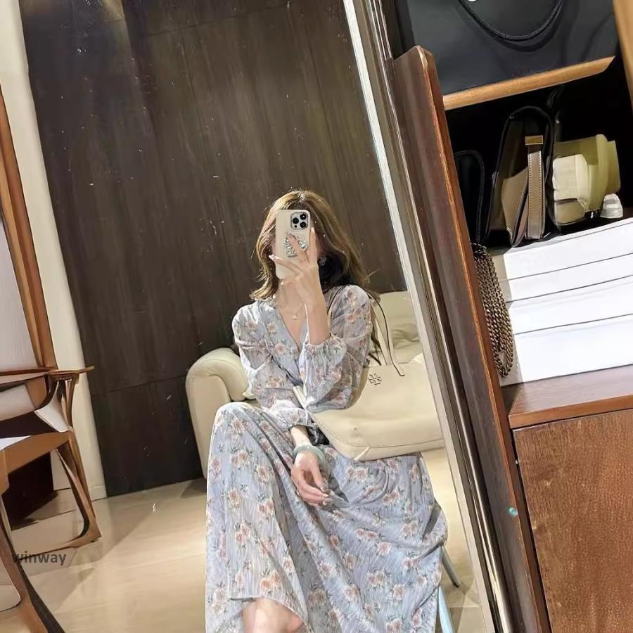 人気急上昇ワンピース レディース マキシワンピース 春夏秋 長袖 シフォンワンピース vネック きれいめ 花柄ワンピースパーティードレス お呼ばれ おしゃれ 通勤 人気急上昇ワンピース レディース マキシワンピース 春夏秋 長袖 シフォンワンピース vネック きれいめ 花柄ワンピースパーティードレス お呼ばれ おしゃれ 通勤