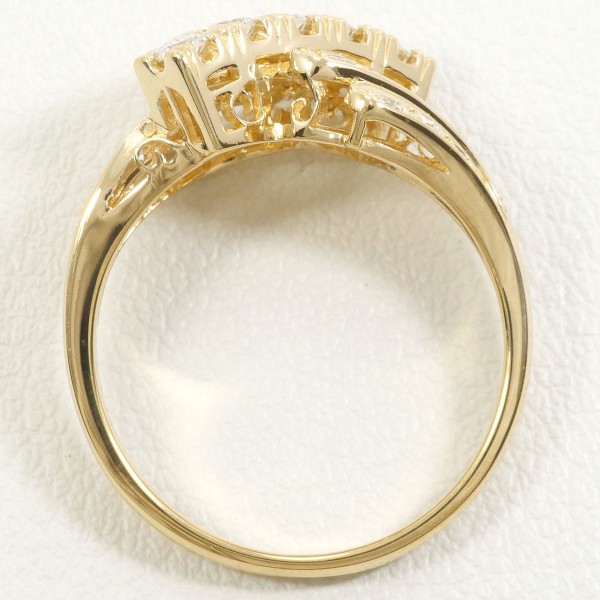 K18 18金 YG イエローゴールド リング 指輪 12号 ダイヤ 0.415 ジュエリー 中古 K18 18金 YG イエローゴールド リング 指輪 12号 ダイヤ 0.415 ジュエリー 中古