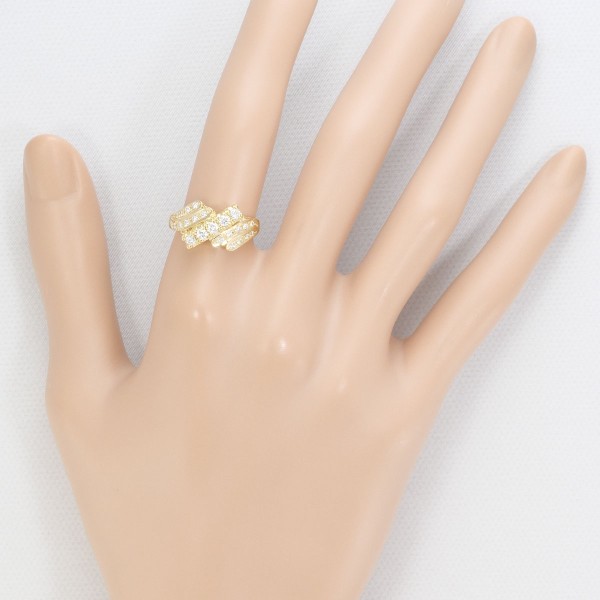 K18 18金 YG イエローゴールド リング 指輪 12号 ダイヤ 0.415 ジュエリー 中古 K18 18金 YG イエローゴールド リング 指輪 12号 ダイヤ 0.415 ジュエリー 中古