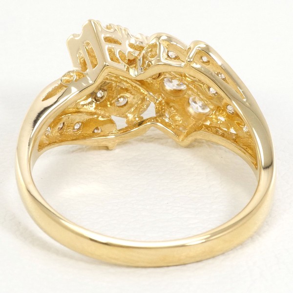 K18 18金 YG イエローゴールド リング 指輪 12号 ダイヤ 0.415 ジュエリー 中古 K18 18金 YG イエローゴールド リング 指輪 12号 ダイヤ 0.415 ジュエリー 中古