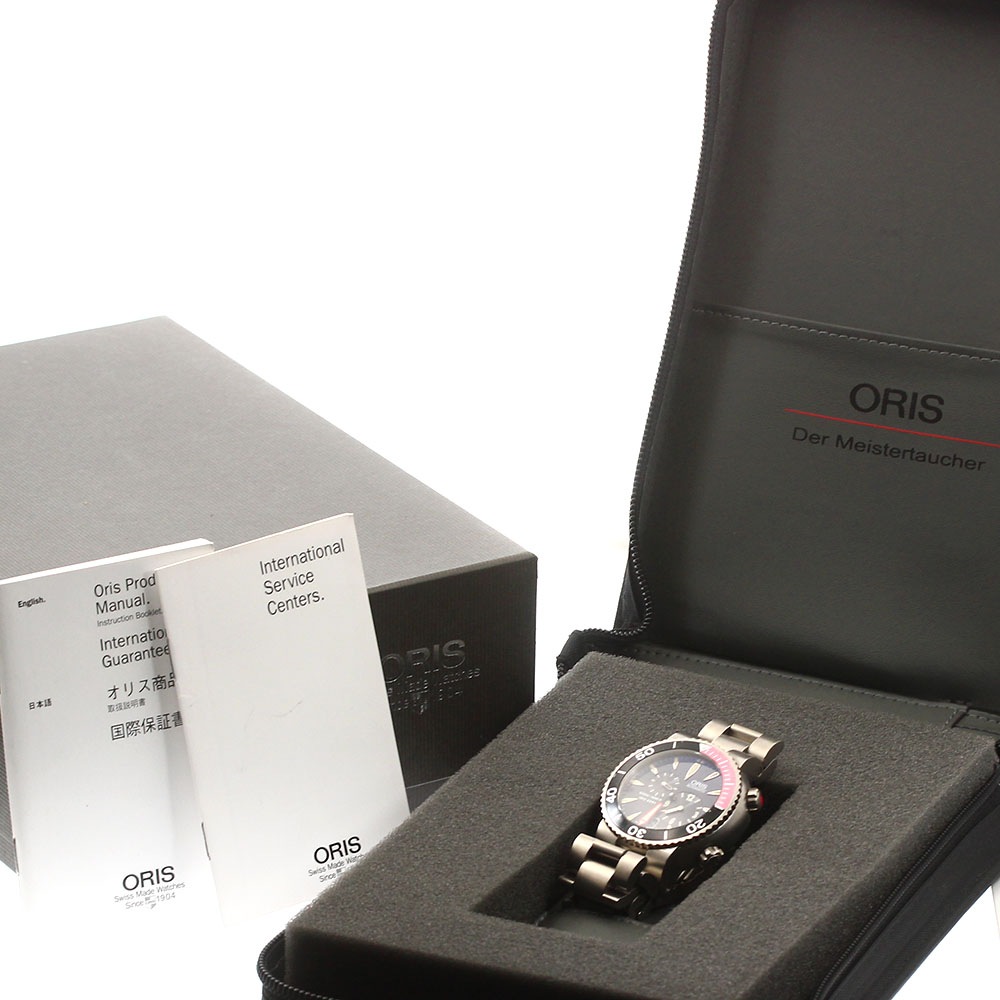 オリス ORIS 649-7541 レギュレーター ダイバーズ デイト 自動巻き メンズ 箱付き_878262【中古】