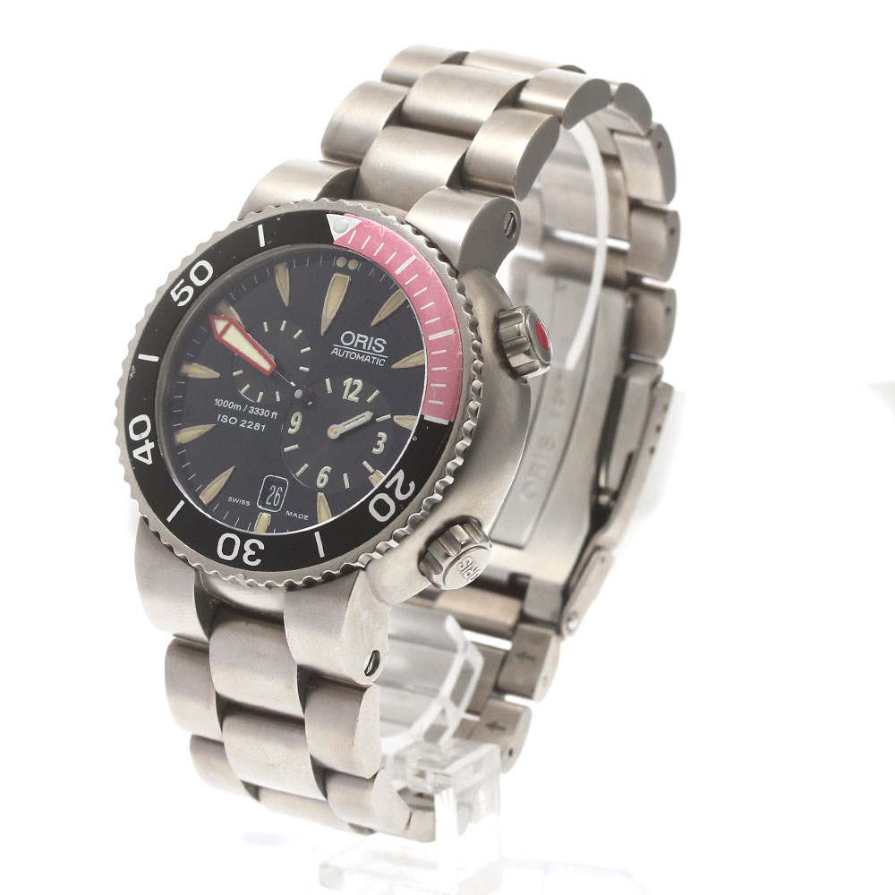 オリス ORIS 649-7541 レギュレーター ダイバーズ デイト 自動巻き メンズ 箱付き_878262【中古】