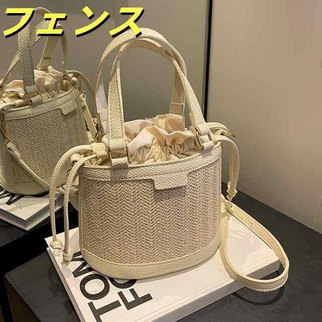 カゴバッグ 巾着バッグ 3WAYバッグ ショルダーバッグ トートバッグ 草編み ミニバッグ ストローバッグ 斜め掛け 20代 軽量 小さめ ハンドバッグ チェーン 旅行 通勤 2way 浴衣 ビーチ