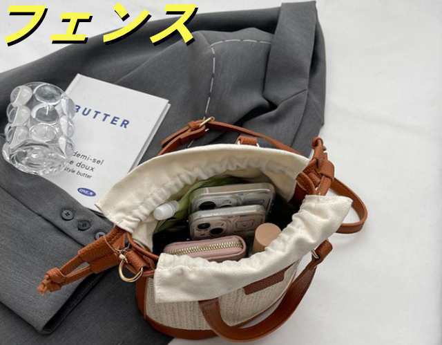 カゴバッグ 巾着バッグ 3WAYバッグ ショルダーバッグ トートバッグ 草編み ミニバッグ ストローバッグ 斜め掛け 20代 軽量 小さめ ハンドバッグ チェーン 旅行 通勤 2way 浴衣 ビーチ