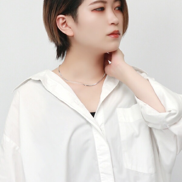 ベネチアンチェーン 幅約2.2mm 40cm シルバー925 シルバーチェーン チェーンネックレス