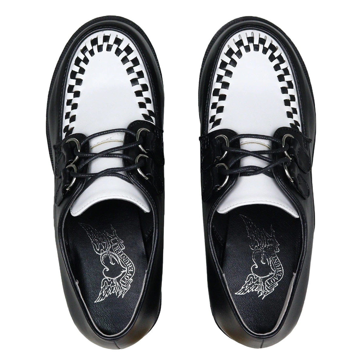 ブーティ レディース 厚底 ラバーソール メンズ 大きいサイズ レースアップ Uチップ 紐靴 7.5cmヒール 身長アップ ラウンドトゥ 歩きやすい レザー 合成皮革 No.1604M 25.5-27