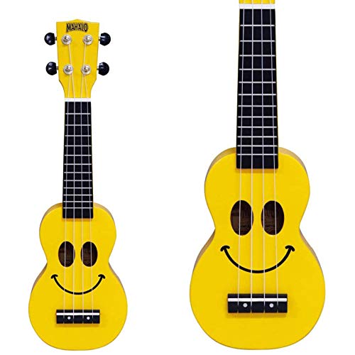 (マハロ) ソプラニーノウクレレ アートシリーズ スマイリーノ 全長 476mm 重量 290g イエロー U/SMILINO YW