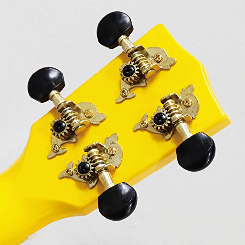 (マハロ) ソプラニーノウクレレ アートシリーズ スマイリーノ 全長 476mm 重量 290g イエロー U/SMILINO YW