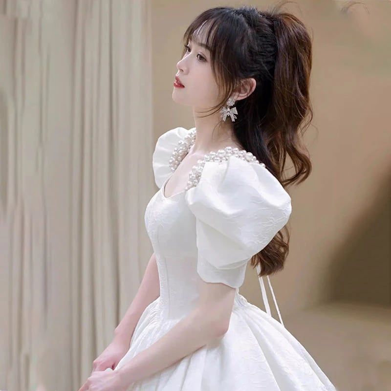 白 婚約 イブニングドレス 女性用 成人式 卒業式 プリンセス チュチュスカート 宴会 司会 白 婚約 イブニングドレス 女性用 成人式 卒業式 プリンセス チュチュスカート 宴会 司会