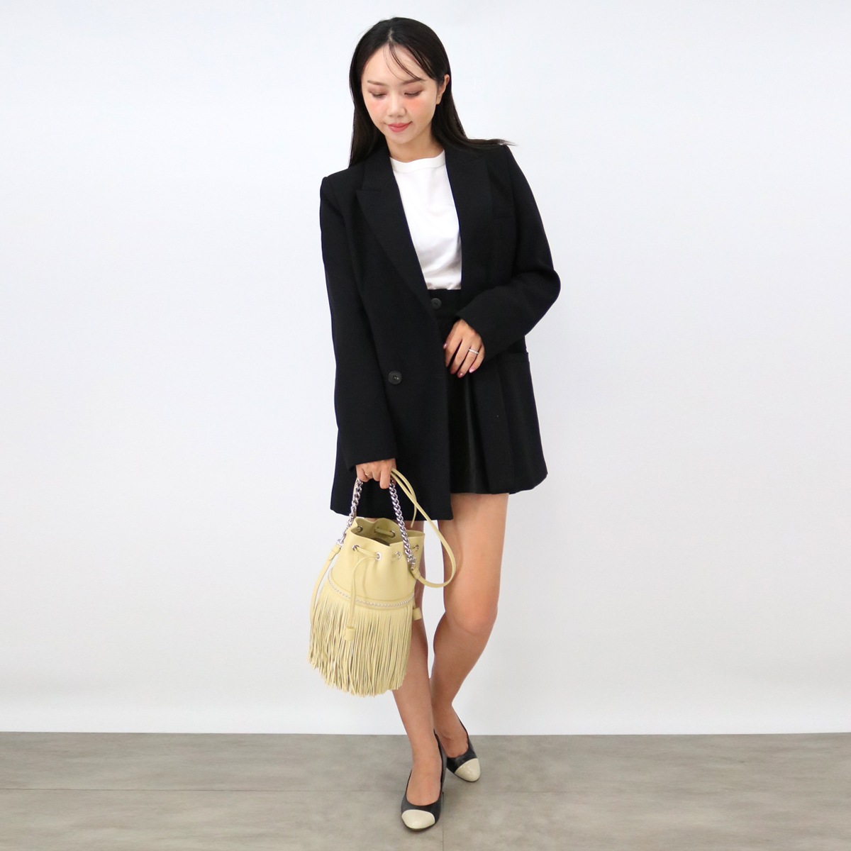 LMDC-1XX-SCNP MEDIUM FRINGE CARNIVAL WITH STUDS MBC-504S YELLOW