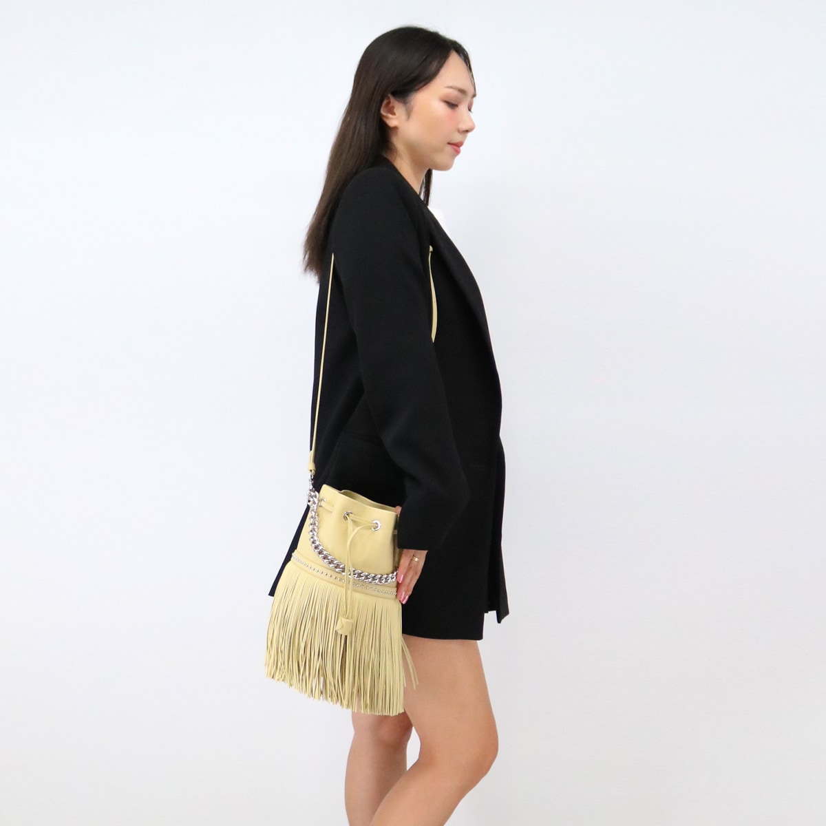 LMDC-1XX-SCNP MEDIUM FRINGE CARNIVAL WITH STUDS MBC-504S YELLOW