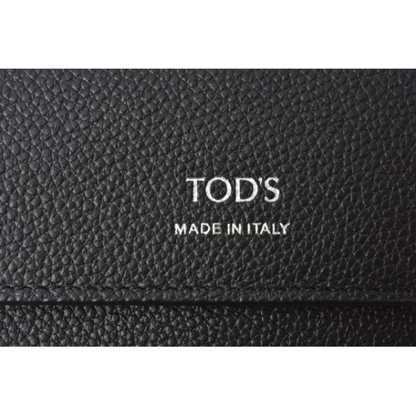財布 三つ折り TOD S 折財布 レザーダブルTT ブラック/ピンク 財布 三つ折り TOD S 折財布 レザーダブルTT ブラック/ピンク