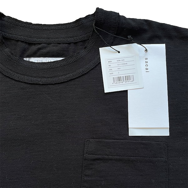 特価限定品sacai サカイ 無地コットン Tシャツ SCM046 グレー Tシャツ/カットソー(半袖/袖なし)