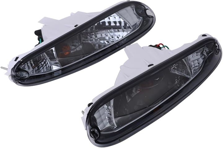 マツダ 用 フロント バンパー コンビ ランプ 左右セット ウインカー ポジション ユーノス ロードスター NA6CE NA8C DPO-112-CR 等 汎用 社外品(スモークレンズ)