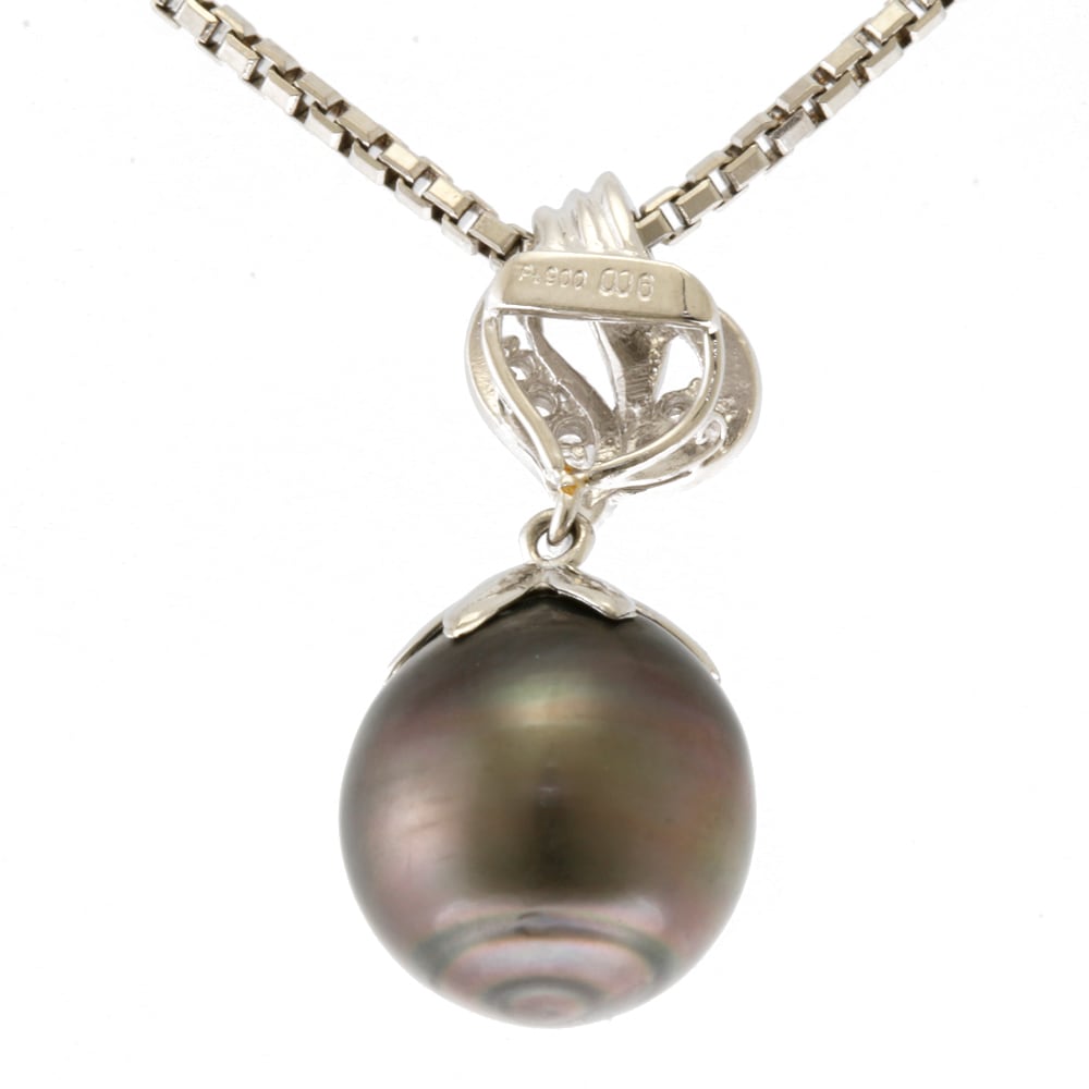 ネックレス Pt850プラチナ パール 中古 美品 ネックレス Pt850プラチナ パール 中古 美品