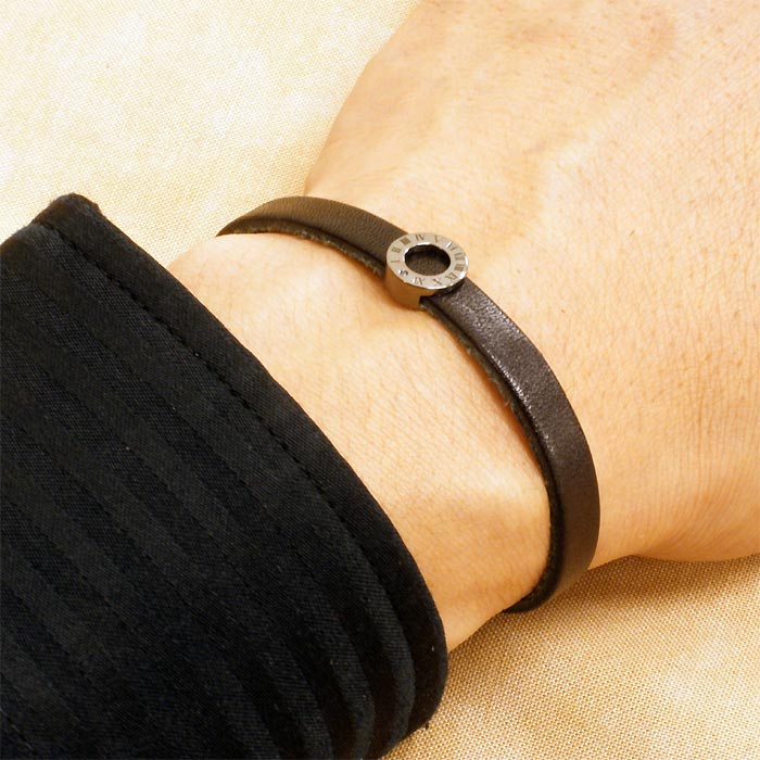 クロストゥーミー close to me サークル シルバー ブレスレット レザー CZ クロストゥーミー close to me サークル シルバー ブレスレット レザー CZ