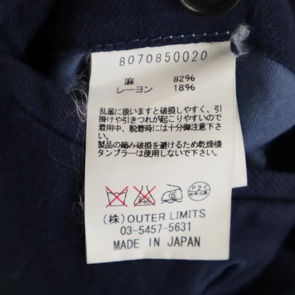 ウーマン 日本製 リネンブレンド スラックスパンツ 36 ネイビー WOMAN ボタンフライ レディース ウーマン 日本製 リネンブレンド スラックスパンツ 36 ネイビー WOMAN ボタンフライ レディース