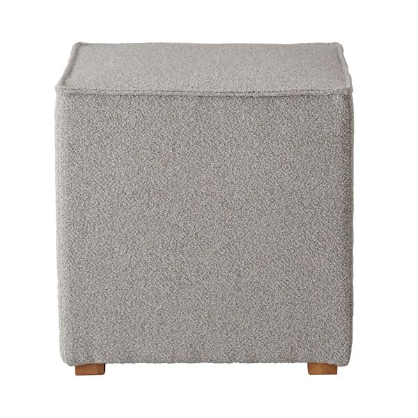 キューブ型 スツール 約 幅40×奥行40×高さ41cm スモキーグレー オットマン 置台 インテリア家具 リビング家具