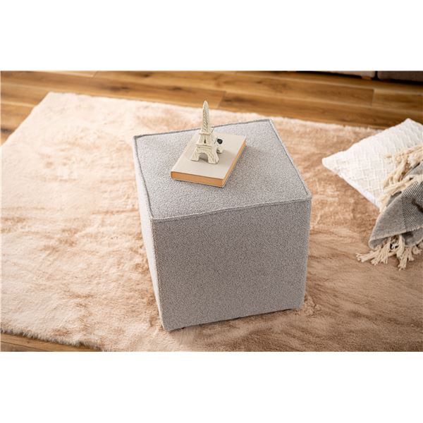 キューブ型 スツール 約 幅40×奥行40×高さ41cm スモキーグレー オットマン 置台 インテリア家具 リビング家具