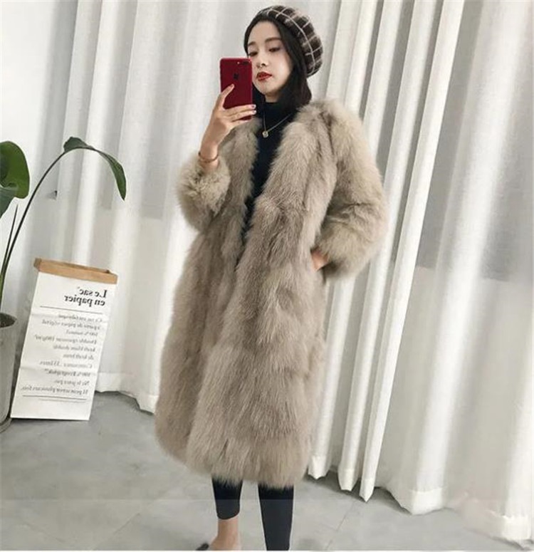 2020年秋冬 新作 ファーコート レディース 中長セクション になりてキツネの毛のコート 2020年秋冬 新作 ファーコート レディース 中長セクション になりてキツネの毛のコート