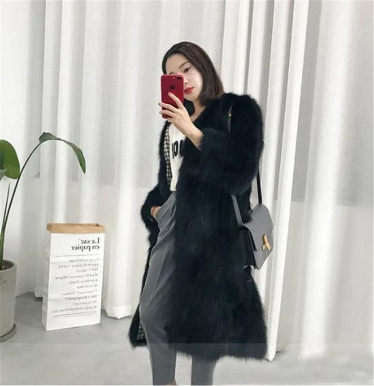 2020年秋冬 新作 ファーコート レディース 中長セクション になりてキツネの毛のコート 2020年秋冬 新作 ファーコート レディース 中長セクション になりてキツネの毛のコート