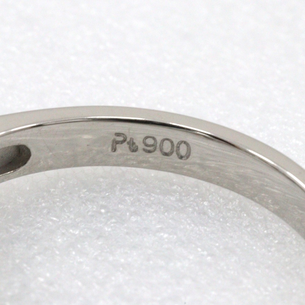 V字 7Pダイヤ リング・指輪 Pt900プラチナ ダイヤモンド 12号 0.56 約5.6g レディース 中古品 Aランク
