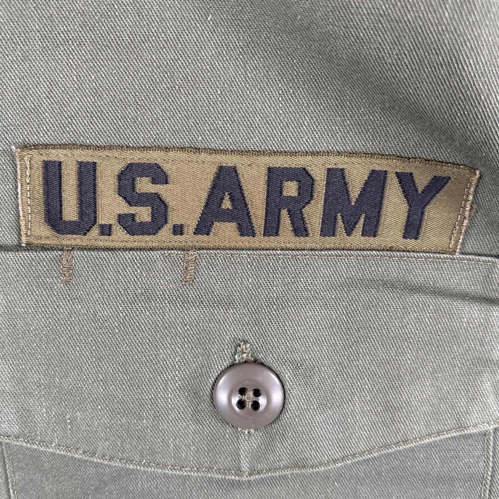 古着 長袖 ユーティリティシャツジャケット コンバットシャツ ワッペン U.S.ARMY オリーブグリーン メンズ 古着 長袖 ユーティリティシャツジャケット コンバットシャツ ワッペン U.S.ARMY オリーブグリーン メンズ