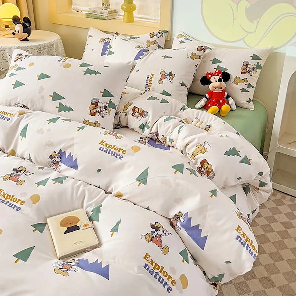 Qoo10] 寝具3/4点セット disney シナモ