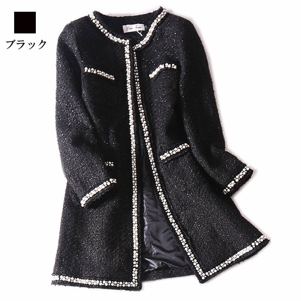 ノーカラージャケット レディース ツイードジャケット ジャケット ノーカラー ピンクノーカラージャケット 春 大きいサイズ コート アウター 秋 ノーカラーコート フォーマル テーラードジャケットノー