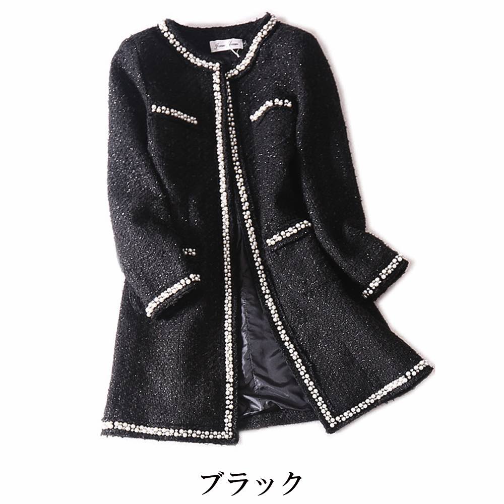 ノーカラージャケット レディース ツイードジャケット ジャケット ノーカラー ピンクノーカラージャケット 春 大きいサイズ コート アウター 秋 ノーカラーコート フォーマル テーラードジャケットノー